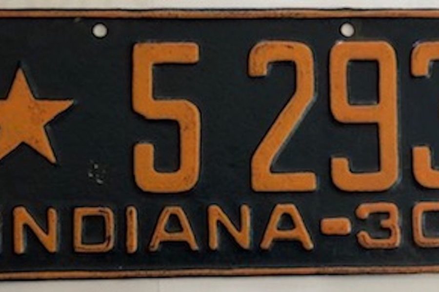 1991 1992 Indiana Vintage License Plate Hooster Hospitality # 46 A 5257